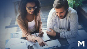 blog, couple reviewing finances